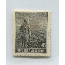 ARGENTINA 1912 GJ 348 FILIGRANA EXAGONOS ALEMAN VERTICAL ESTAMPILLA NUEVA CON GOMA RARA SUBVALUADA EN CATALOGO U$ 80